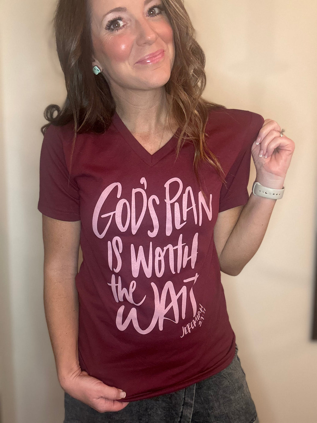 God's Plan V-neck Tee