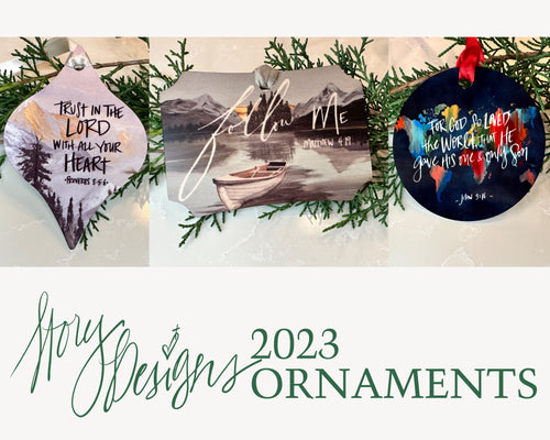 2023 Ornaments: Trust in the Lord, Follow Me, & John 3:16