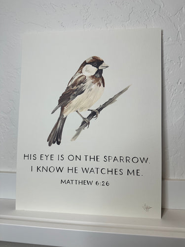 His eye is on the sparrow