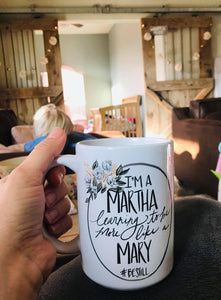 Mary/Martha Mug + "happy birthday" greeting card