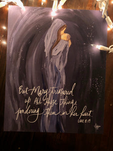 But Mary treasured | Christmas Print